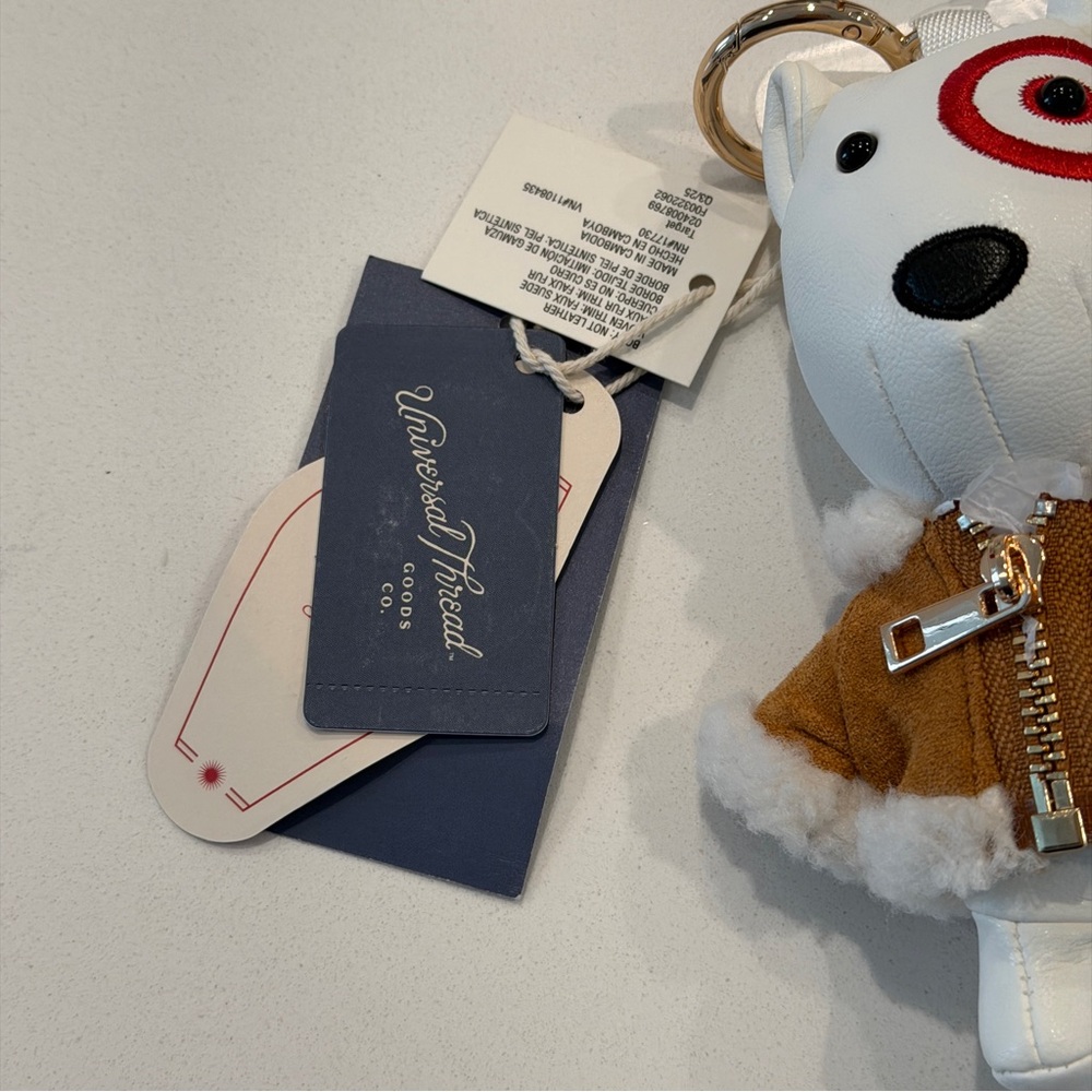 NEW Target Bullseye Dog Bag Charm Keychain Universal Thread - Picture 3 of 6